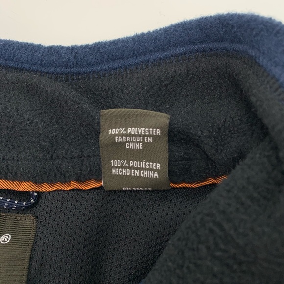 Timberland Full Zip Chest Zipper Pocket Fleece Jacket Blue - Picture 8 of 15